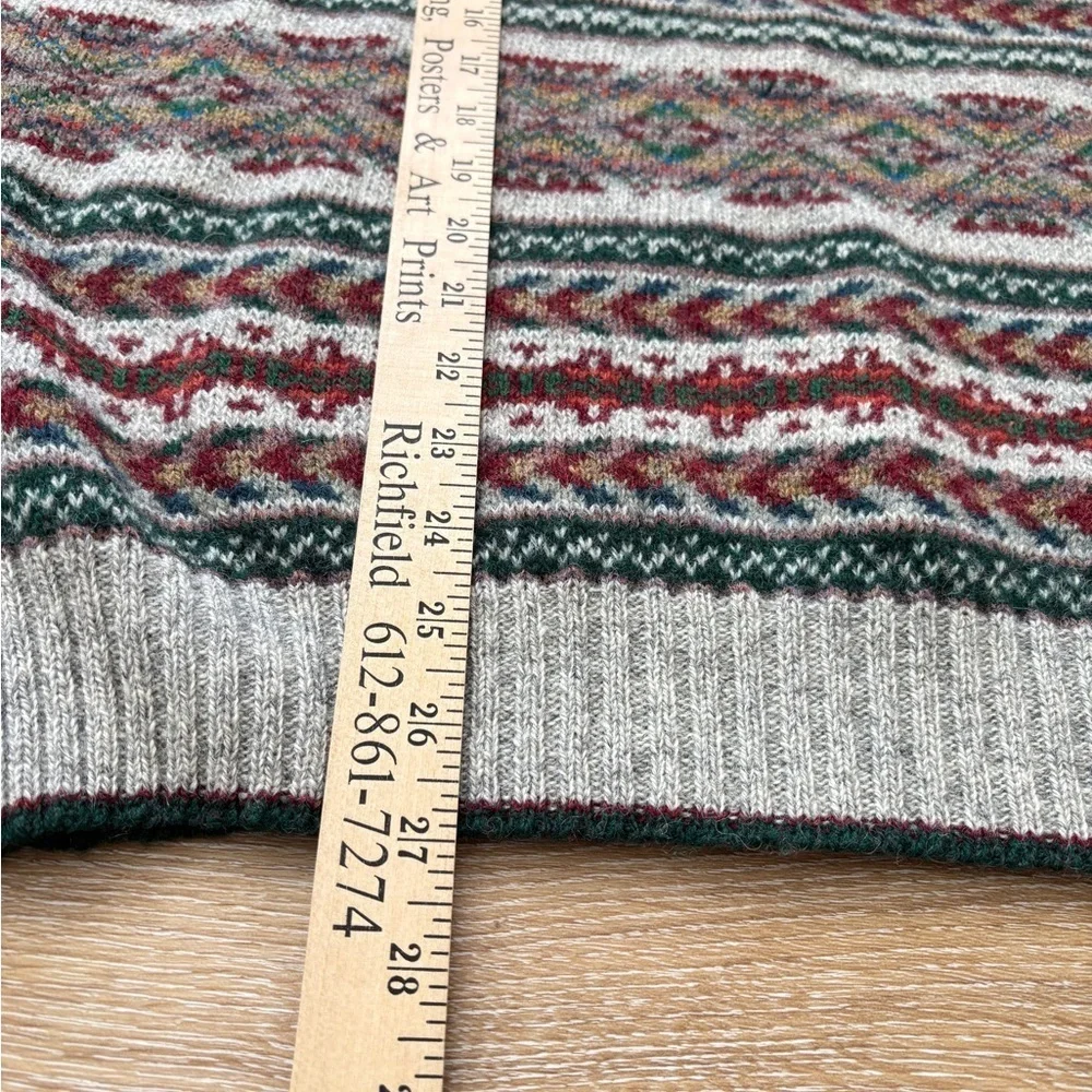 VTG Woolrich Mens Large Ski Sweater Wool Aztec Nordic FairIsle Made in Hong Kong